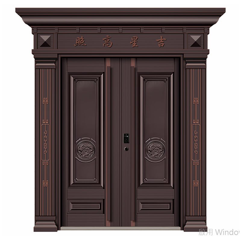 香港藝術鑄鋁大門個性化圖案訂製豪宅別墅私樓村屋防鏽耐用